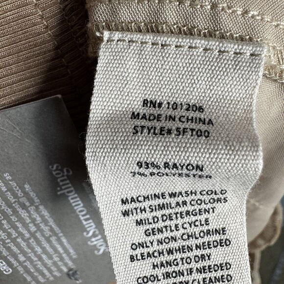 Soft Surroundings Bayside Cargo Shorts Plus Size 1X Taupe Khaki‎ Tan New 5FT00 - Picture 10 of 11